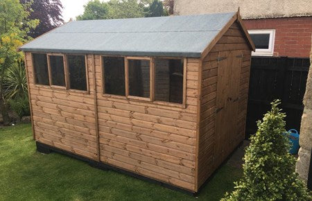 Heavy Duty TGB 12 x 8 Apex Shed with double doors 4