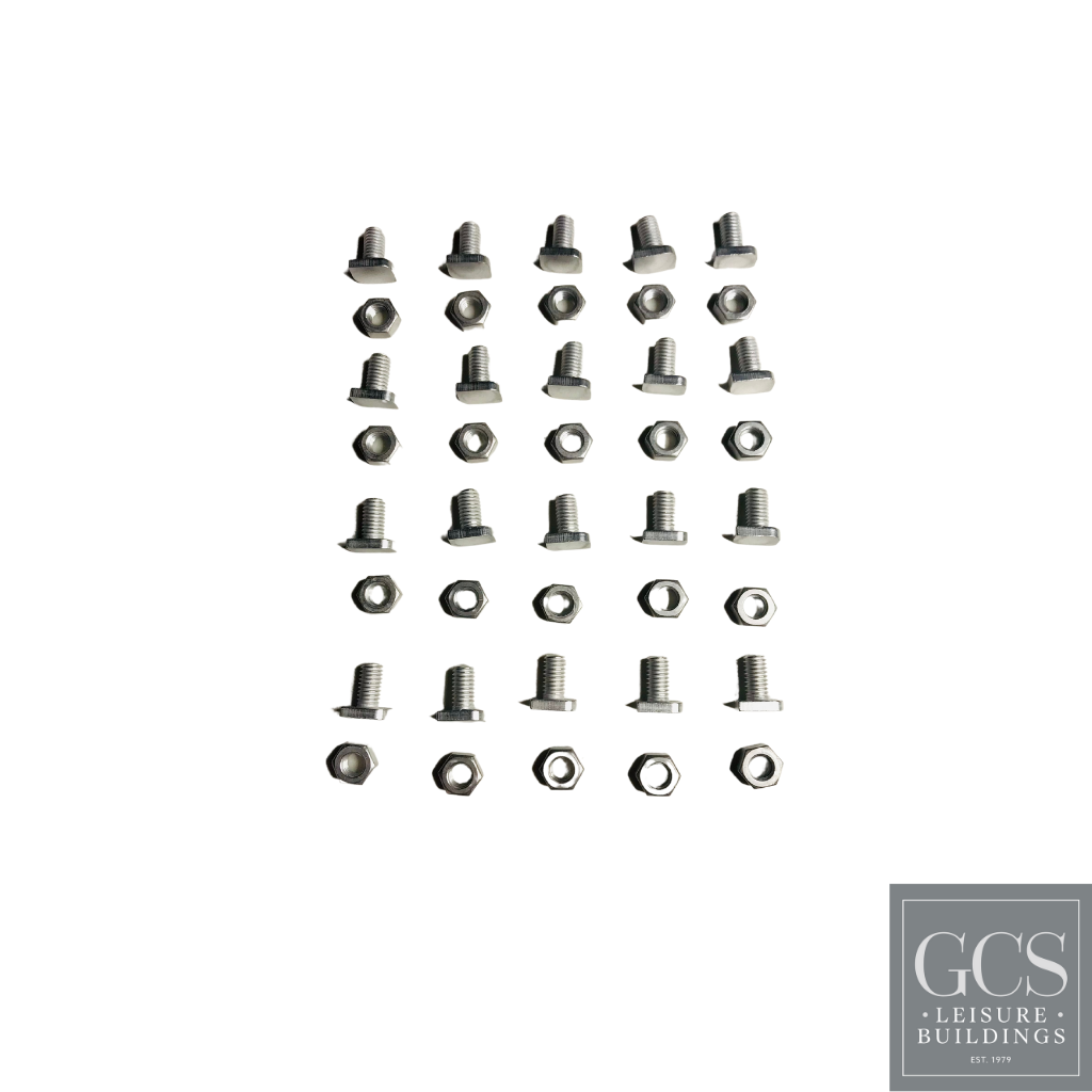 Elite greenhouse cropped head nuts and bolts x 20 (11mm)