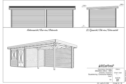 Woodpro Log cabin WHS28P515R