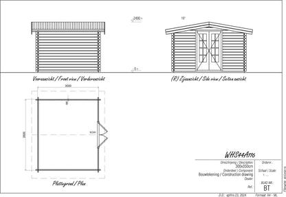 Woodpro Log cabin WHS44A116