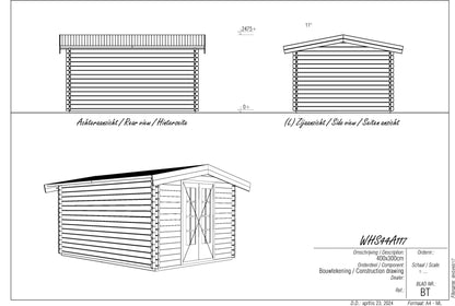 Woodpro Log cabin WHS44A117