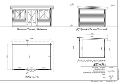 Woodpro Log cabin WHS44P513