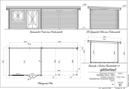 Woodpro Log cabin WHS44P516R